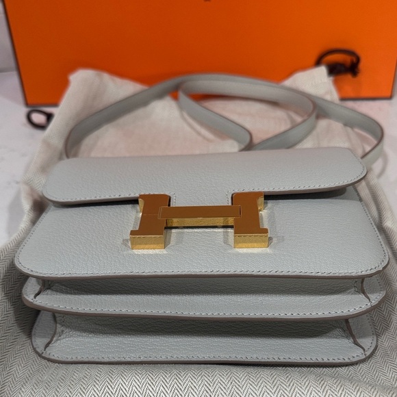 Constance Mini 18 Mysore Goatskin Gris Perle - Picture 6 of 6